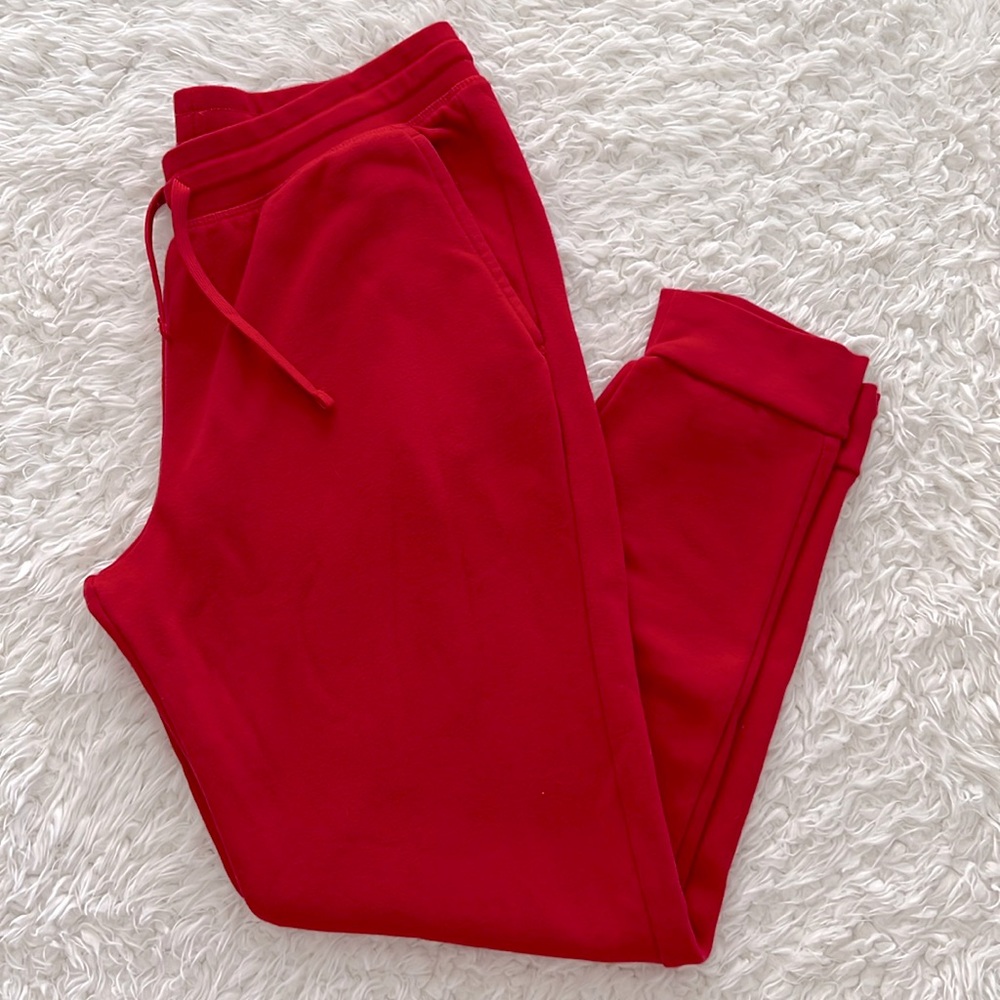 Tek Gear Sweatpants Red Joggers Ultra Softfleece Size Large Athleisure Gym
